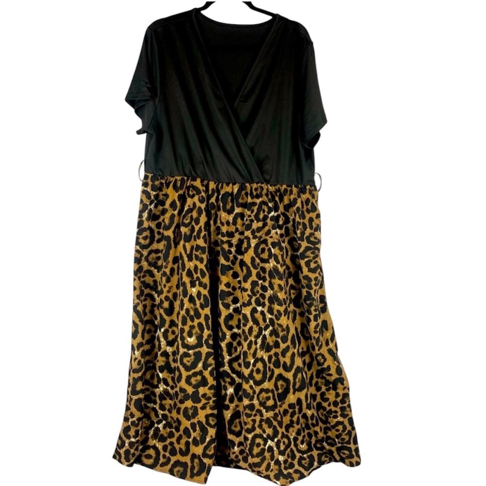 Womens Maxi Leopard Dress Size 1X